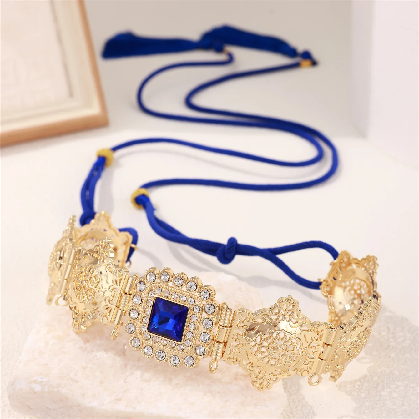 الذهب اللون المرأة شرابات حزام المغرب اليد حبل الخصر سلسلة العربية كريستال فستان العروس سلسلة الخصر