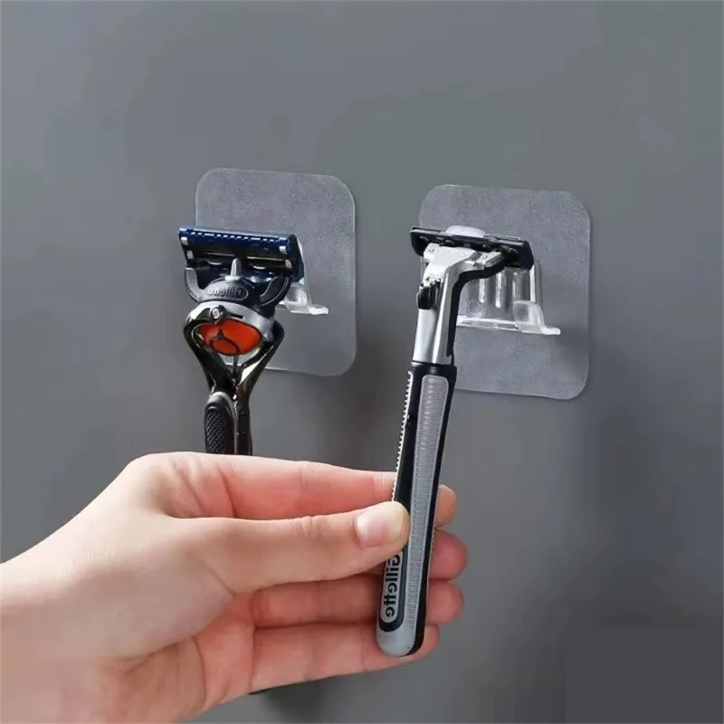 Hanger Shaving Holder Wall Shelf Strong Shower Razor Blade Holder Bathroom Hook Razor Rack Men Shaving Traceless Razor Stand