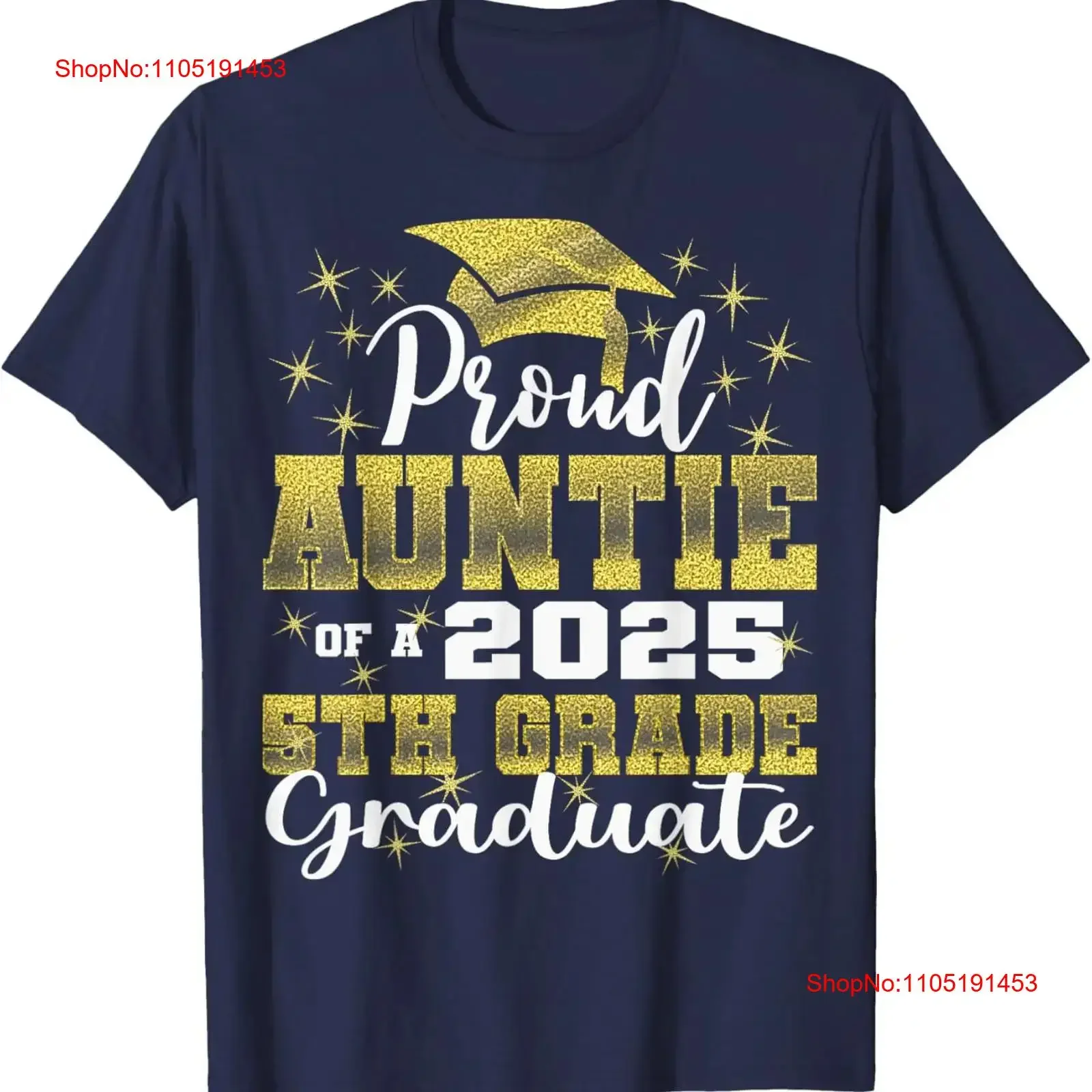 

Гордый тетушка 5-го класса Выпускник 2025 Семейная Выпускная футболка винтажная стираная универсальная удобная дизайнерская одежда