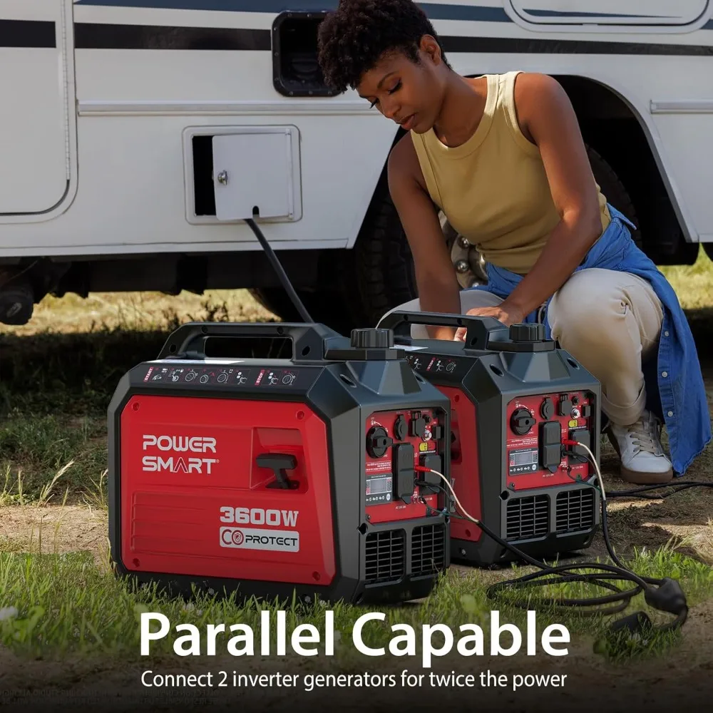 Generator Inverter Portabel 3600-Watt dengan Tenang, Siap RV, Berkemah
