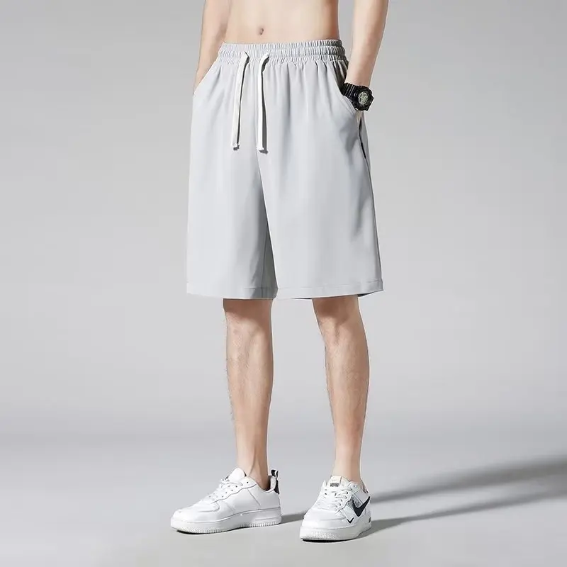 

Shorts Men's Summer Wear Thin Trendy Brand Sports Short Pants Men's Quick-Drying Ice Silk Middle Pants Loose Casual Large Pants