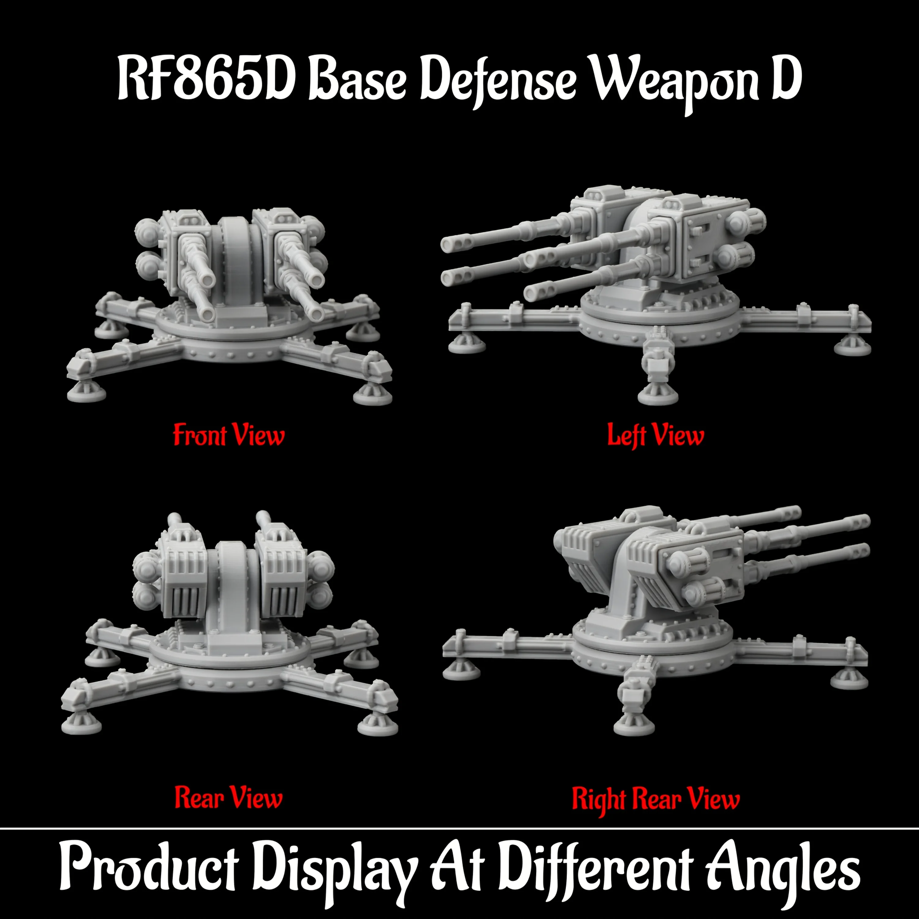 Sci-Fi Base Defense Miniature Terrain Models  - TRPG Defense Accessories Fantasy Miniatures for TTRPG Scenes Collectible Gift view 5