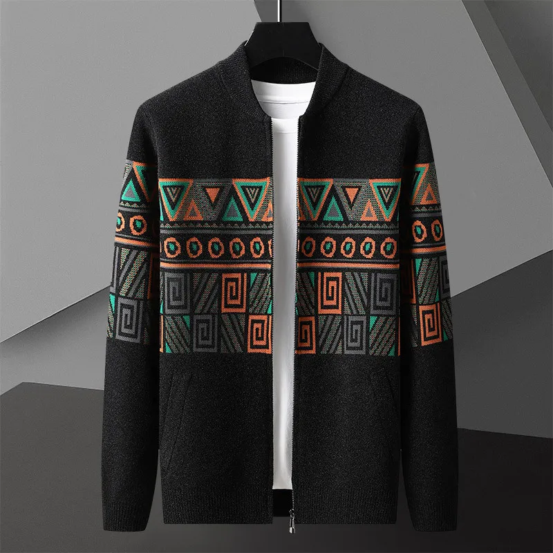 Kleidungs stück Mantel Noel Kazak Heren Pullover kariert Kontrast farben Strickjacke Mann Langarm schlanke Pullover Strickjacke männlich