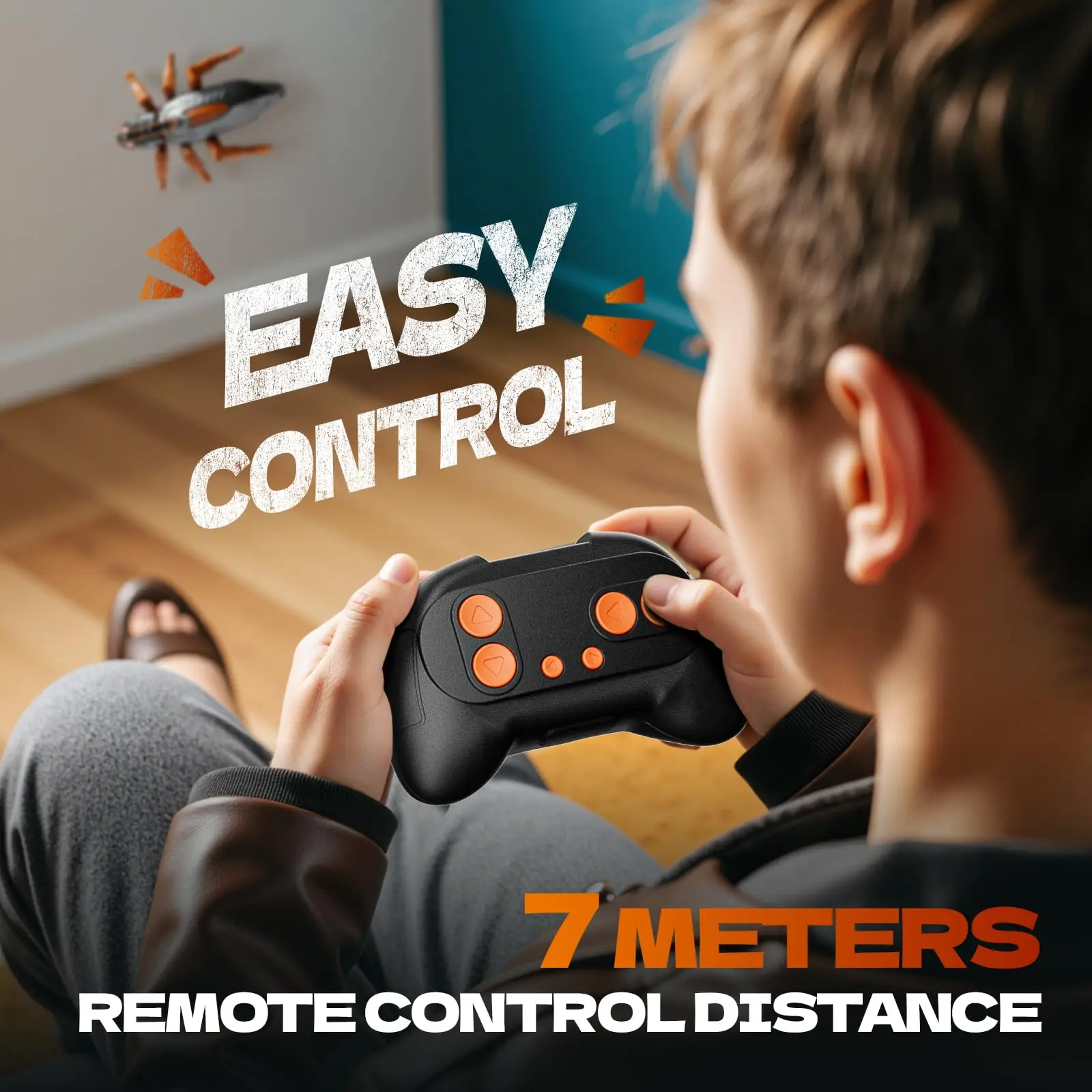 Robô de baratas rastejantes de parede RC - Brinquedo biônico de controle remoto recarregável para crianças meninos meninas, brincadeira engatinhante divertida e jogo de festa