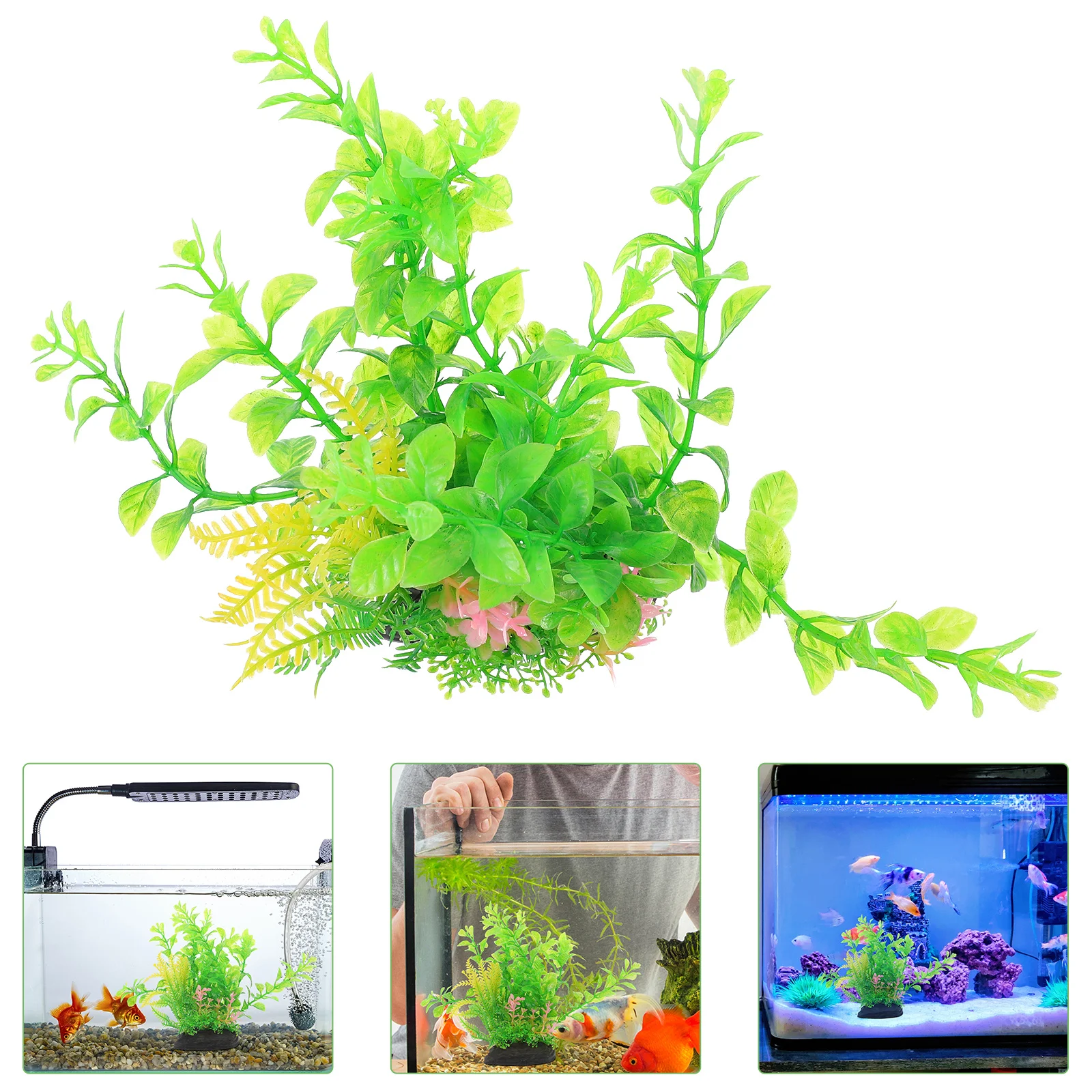 

2Pcs Aquarium Decoration Artificial Plants Realistic Simulation Fish Tank Landscaping Decor Longlasting Easy Clean Aquatic