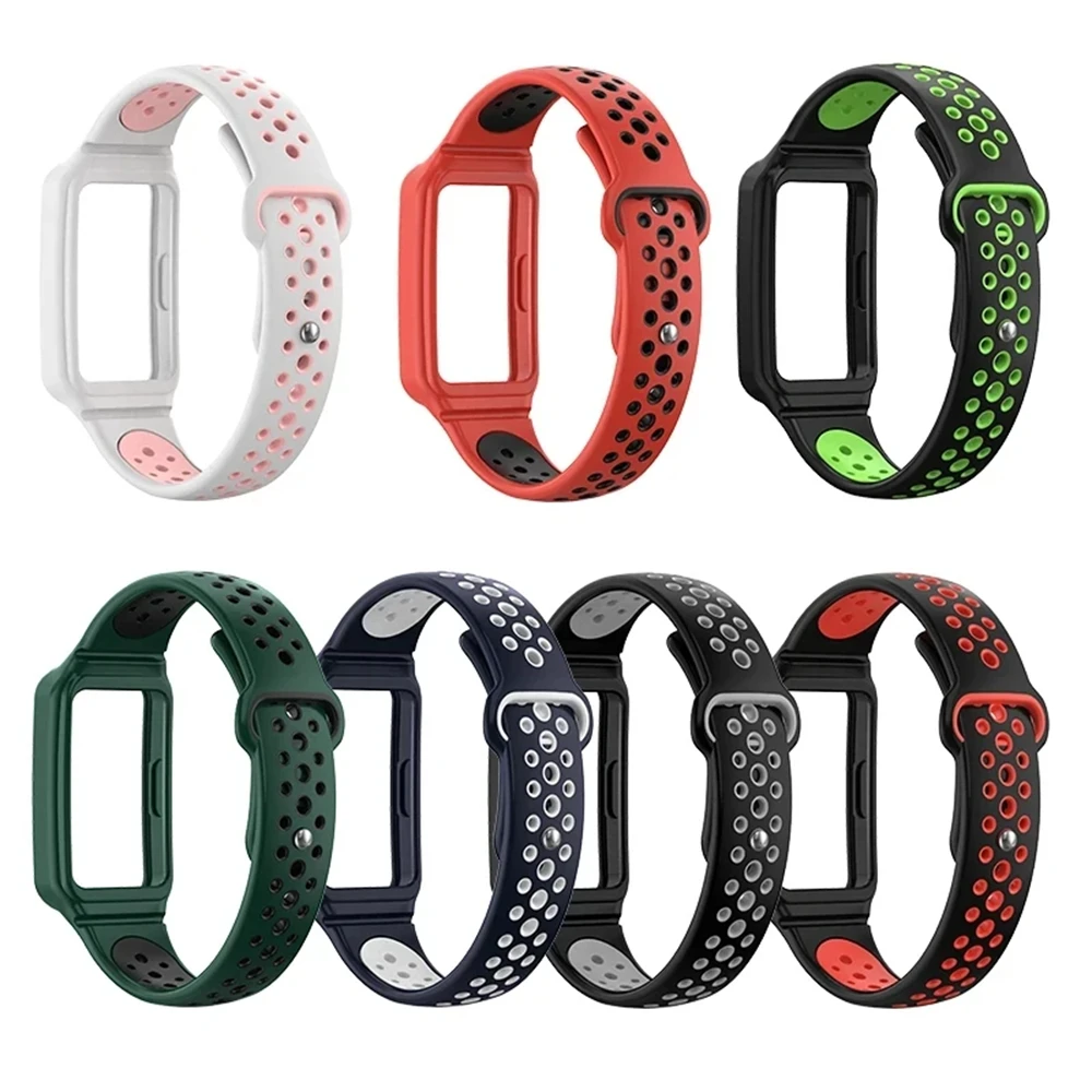 Sport Silicone Strap for Huawei Band 9 8 7 Smart Watch Replacement Wristband Correa Bracelet Breathable Strap for Huawei Band 6