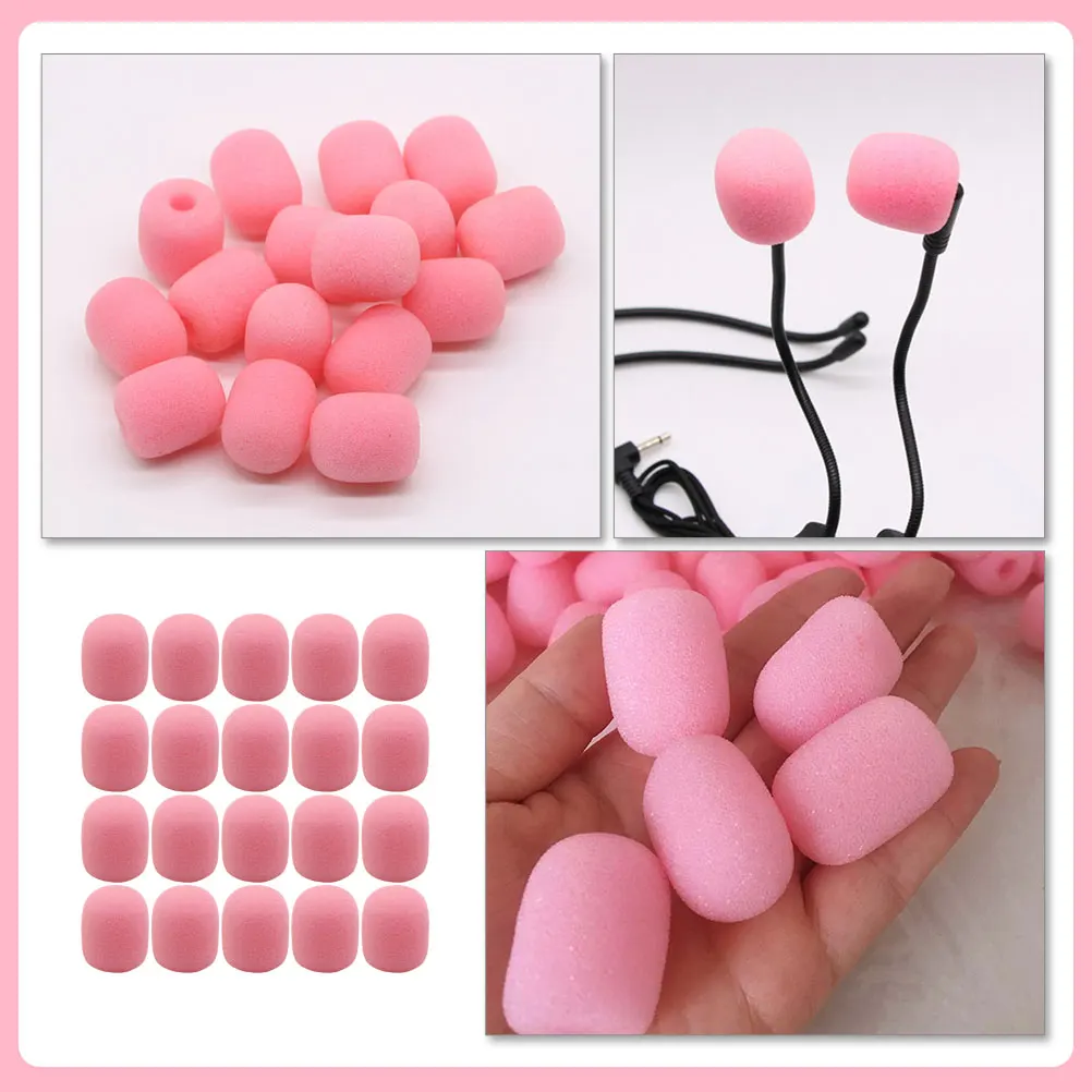 

20pcs Microphone Cover Wind Mini Headset Windscreen Protector Sponge Covers for Mic Premium Material