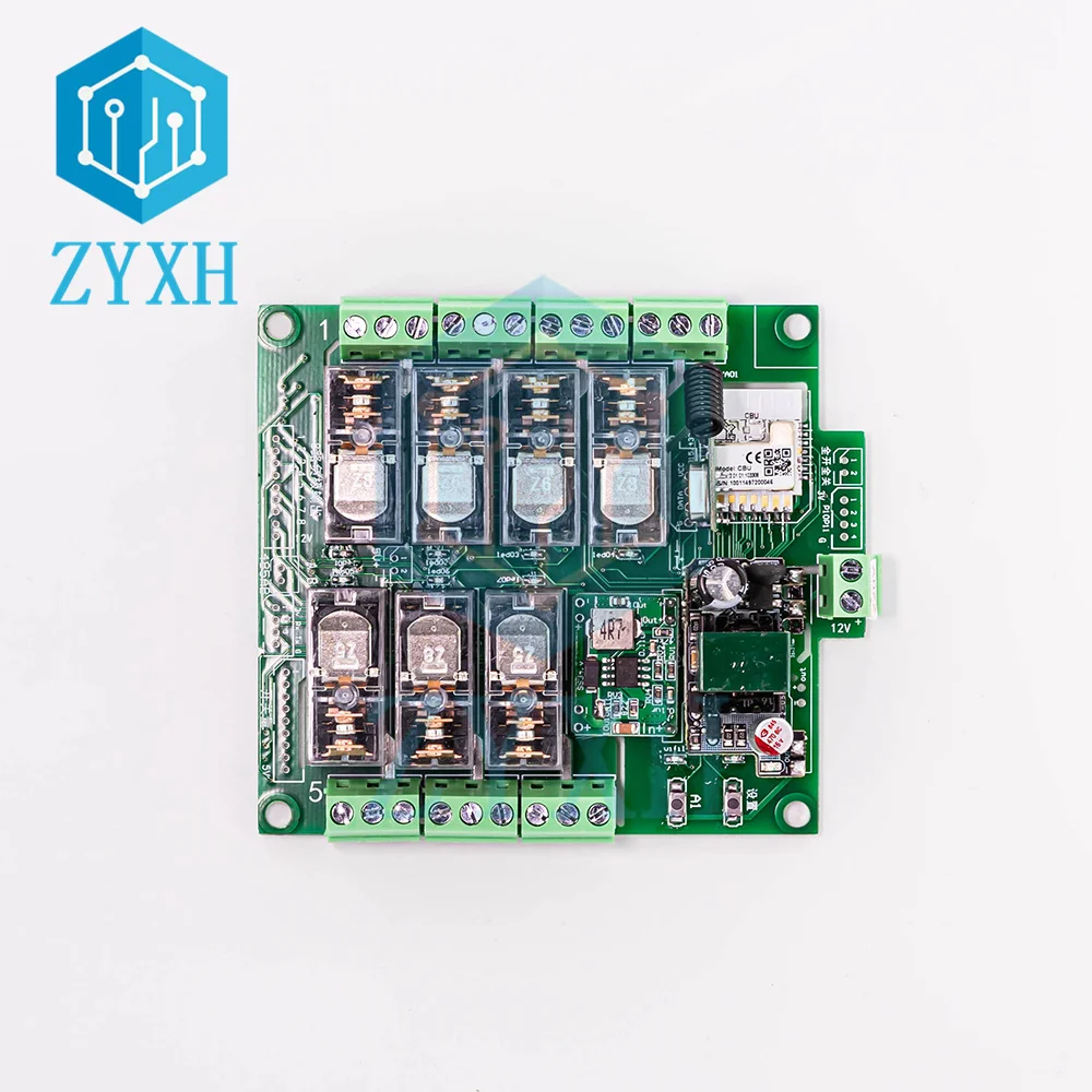 Tuya 7 Way Relay Adapter Switch DC 12-27V G2R-1-E 7162 16A WiFi Wireless Smart Home Remote Control Switch with RF 433MHZ