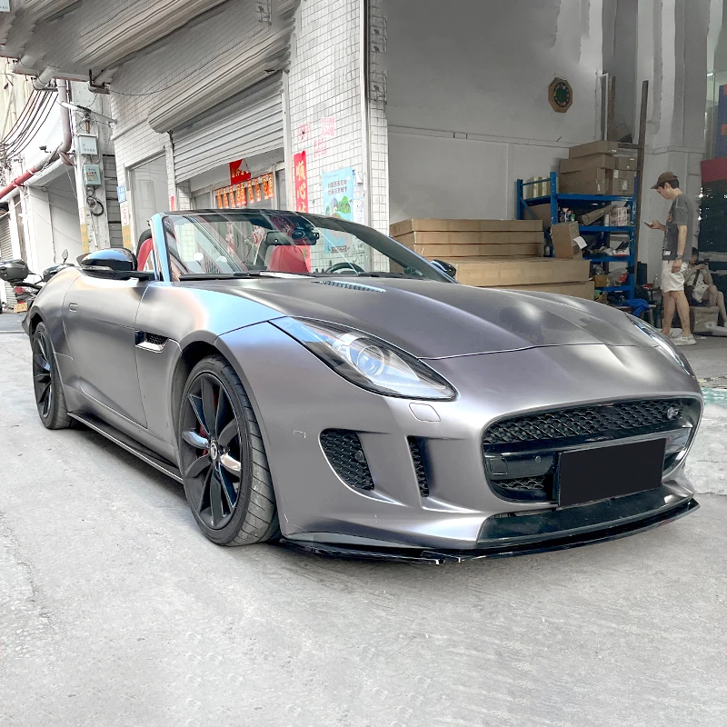 For Jaguar F-TYPE 2013-2019 3Pcs Front Bumper Lip Body Kit Spoiler Diffuser Deflector High Quality Sports Modification Accessory