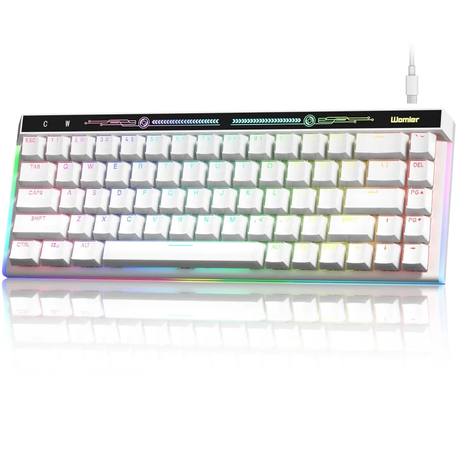 VK68 Mechanical Gaming Keyboard, 60% Creamy Mechanical Keyboard, RGB Cute Wired Keyboad with Hot Swappable Gasket, for Windowsa