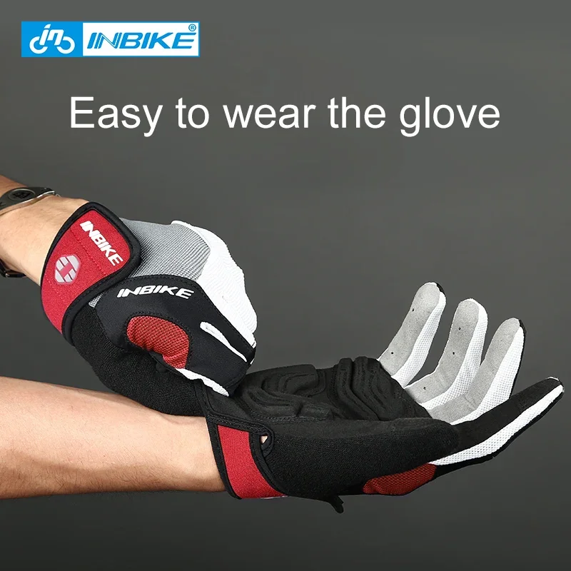 INBIKE Full Finger Cycling Gloves MTB Bike Bicycle Touch Screen GEL Padded IF239