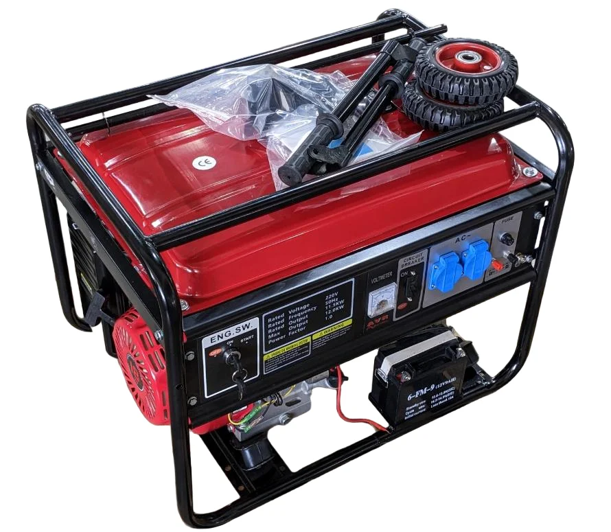 

Генератор мощностью 6500 Вт, возбуждение щетки, 4-тактный электрический запуск, 1 цилиндр, 435 куб.см с воздушным охлаждением, для домашнего использования