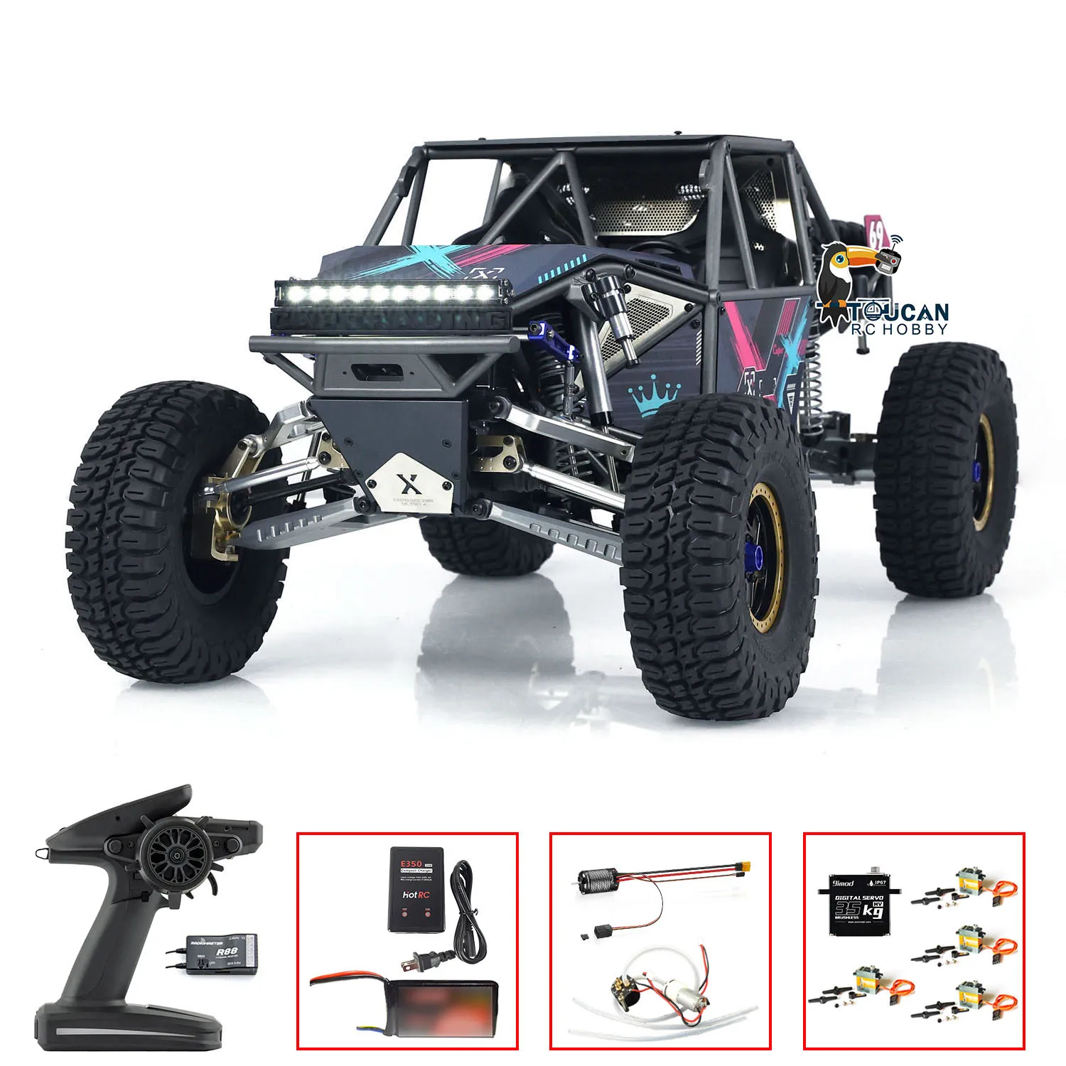 1/8 CAPO U4 Queen RC Crawler Car RTR Light Sound Set CD1582X Remote Control Racing Vehicles 2 Speeds Model RC Toy THZH1804