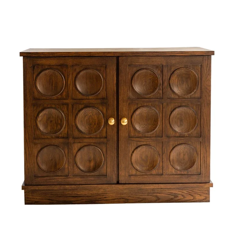 

French solid wood dining side cabinet, entrance cabinet, household storage cabinet, locker, living room decorative cabinet