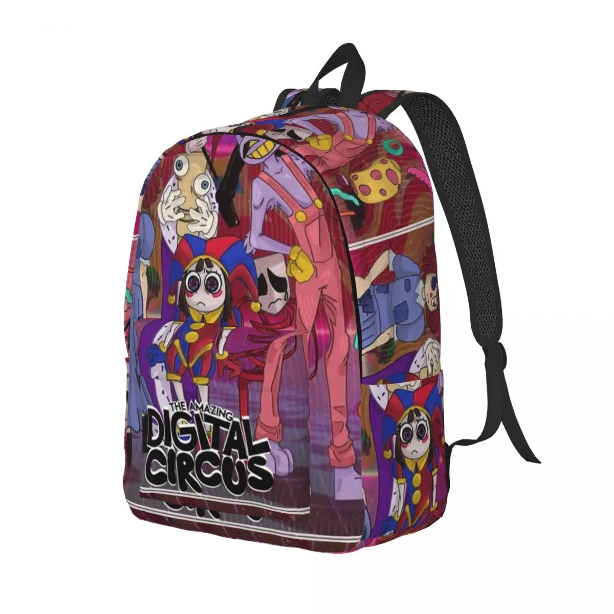 Comédia a incrível mochila de circo digital, mochila de viagem para mulheres, laptop, bolsa de ombro para computador, escola ao ar livre, moda