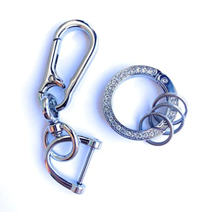 

Bling Bling Metal Carabiner Clip Keychain Key Ring for Girls Women And Men