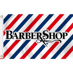 BARBER SHOP Flag 100D Polyester 3x5FT 90x150cm customize COMPANY BANNER