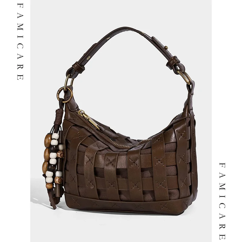 

Новинка 2024 года, ажурная тканая сумка-тоут, уникальный дизайн, женская сумка, универсальная модная шикарная стильная сумка через плечо на одно плечо