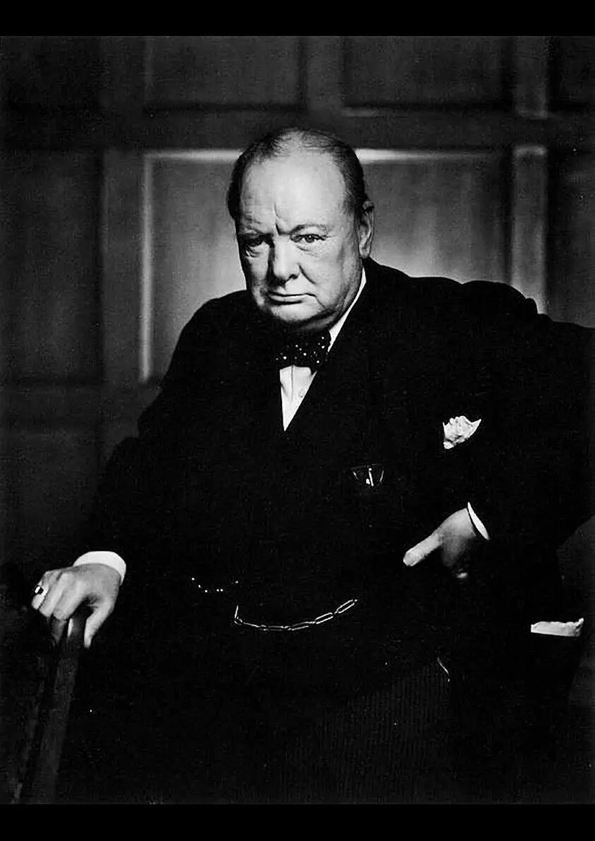 WINSTON CHURCHILL Art Picture Print Silk Poster Home Wall Decor