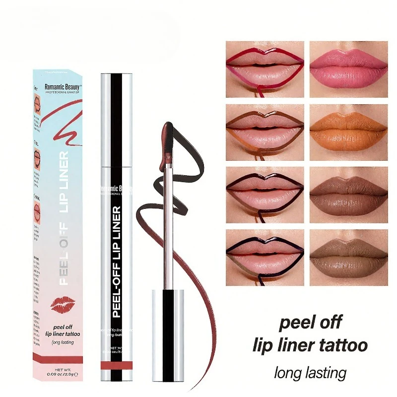 Matita per labbra staccabile a 6 colori Lucidalabbra opaco impermeabile Formula nutriente a prova di trasferimento a lunga durata per una bellezza da indossare confortevole