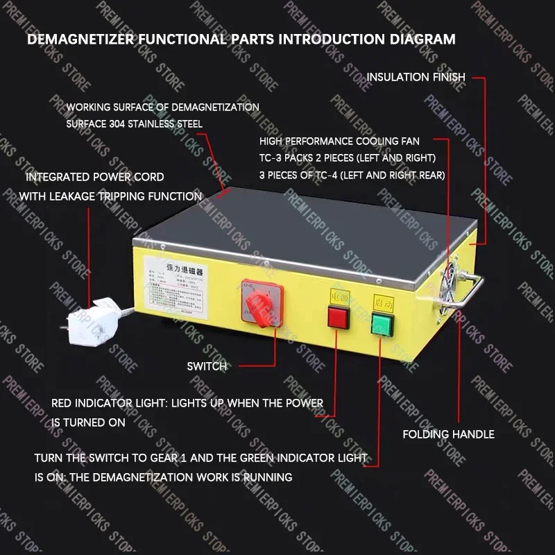 Desktop demagnetization machine TC-3/TC-4 powerful metal mold plane   demagnetizer