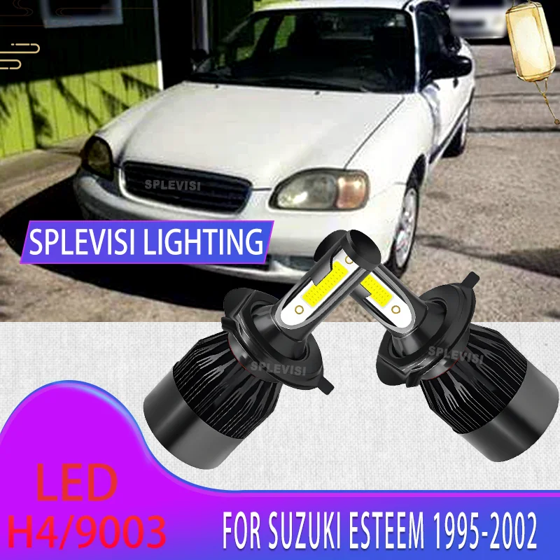 

2PCS LED Auto Light Headlight Bulb with fitment guide Easy Install For Suzuki Esteem 1995 1996 1997 1998 1999 2000 2001 2002