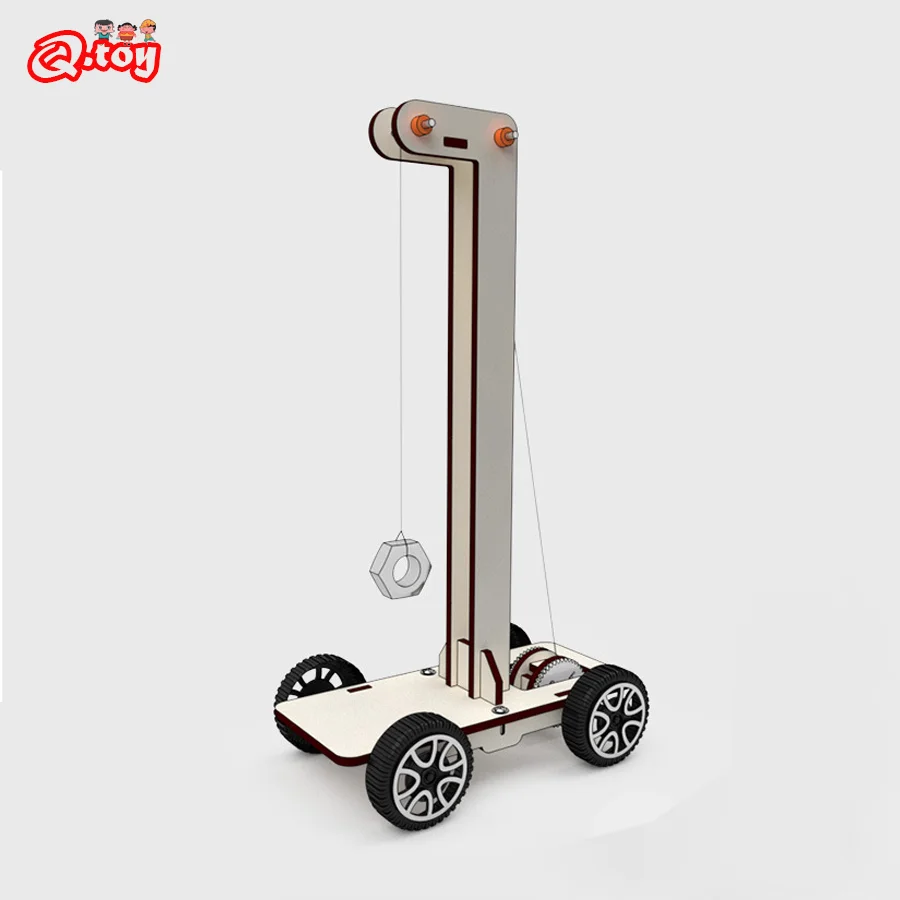 Carrello a gravità fai da te modello Kid STEM Technology giocattoli scientifici Kit di strumenti sperimentali sussidi didattici per l\'apprendimento