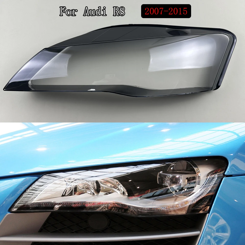 

For Audi R8 2007-2015 Headlight Plastic Cover Transparent Shade Lens Lampshade Shell Headlamp Housing Plexiglass