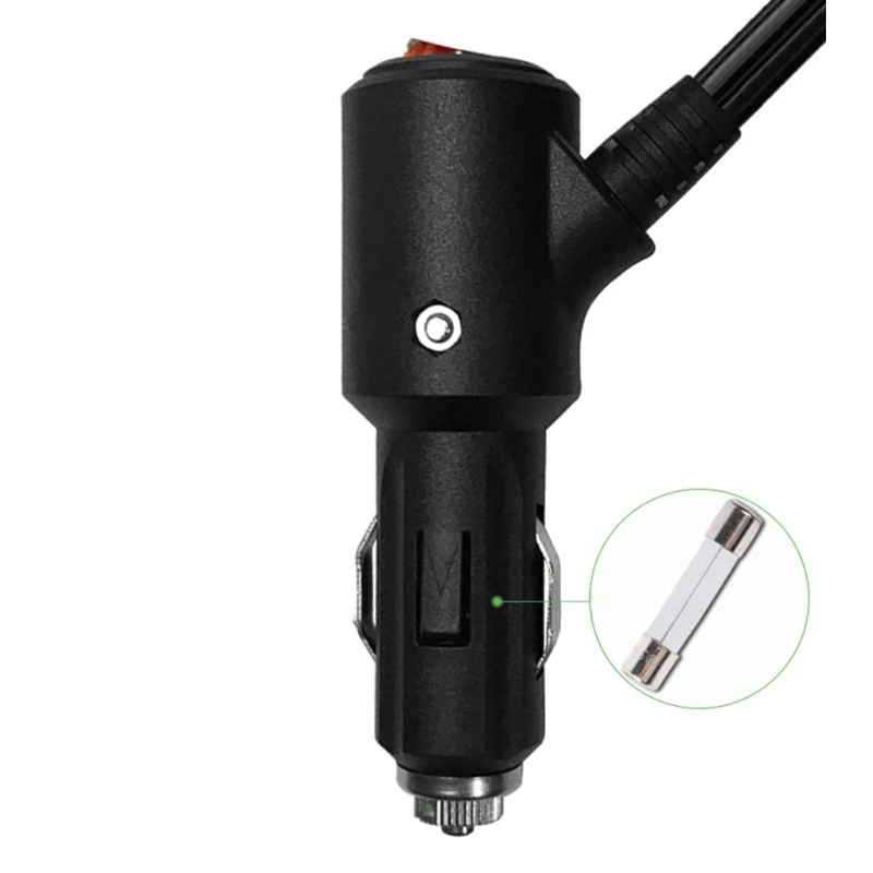 12V 24V Cigarette Lighter Splitter Adapter w/ On Off Switch, Car Cigarette Lighter 1 Male to 2 Female Sockets Y Splitter