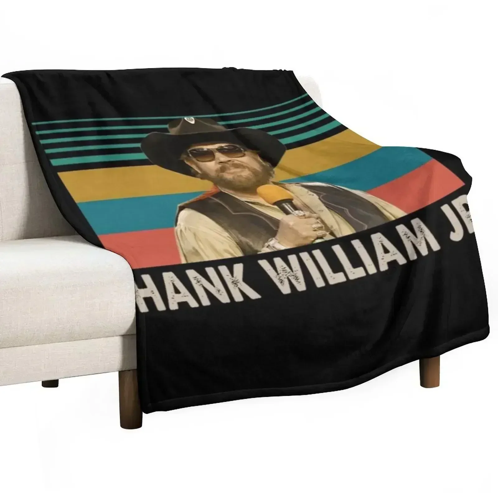 

Hank Williams Jr T-ShirtGraphic Hank Jr Williams Love Outlaw Music Throw Blanket Soft Comfort Blanket for Reading Watching TV