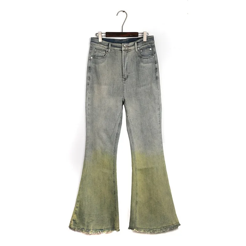 

High Street Dark Style Fashion Bell Bottom Pants Men Women Casual Comfortable Vintage Jeans Male Trousers