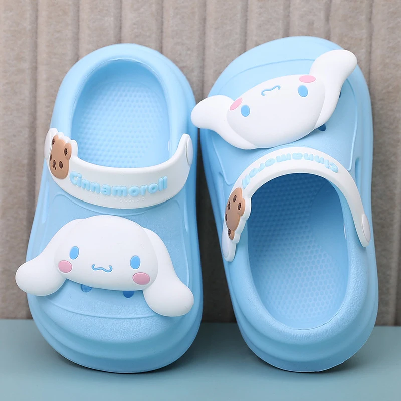 Sanrio Cinnamoroll Children Slippers Hello Kitty Cartoon Kawaii Cute Home Bathroom Bathing Anti-Slip Sandal Kids Girls Gifts