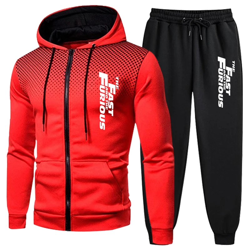 Men's Tracksuit Jogging Zip Up Hoodies Daily Quality Sweatshirts Men Long Sleeve Sports Coat Casual Sweatpants Fashion Hot Sales