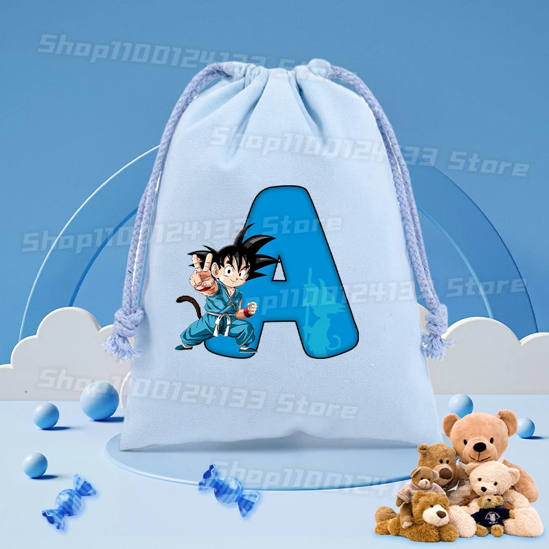 

Dragons Ball Drawstring Bag Boys Man Cute Anime Letters Print Kids Party Game Candy Toy Hand Bag Case Pocket Portable Gift Pouch