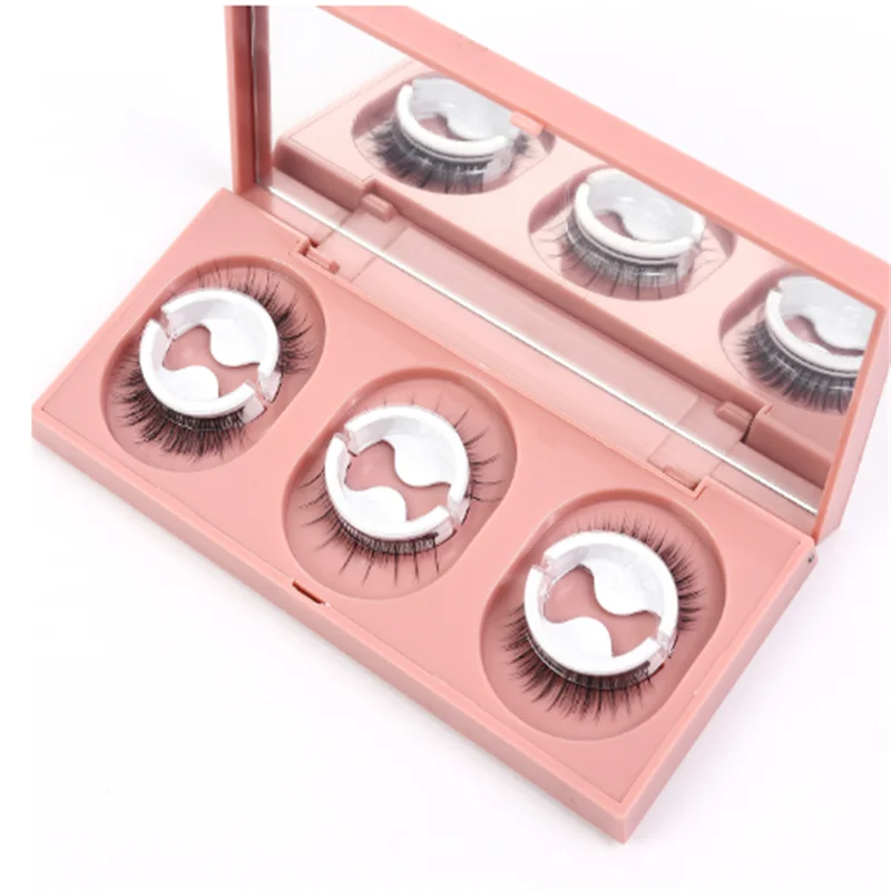 Little Devil Quick-On Self-Adhesive Temperature-Sensitive False Eyelashes 3 Pairs Set for Easy Application And Instant Look