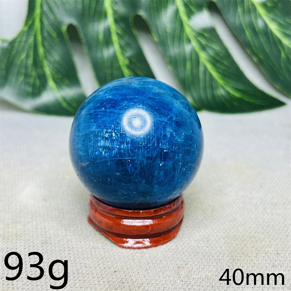 Natural Gemstone Ball Blue Apatite Shimmer Effect Home Room Decoration Gift Witchcraft Altar Prayer Crystal Spiritual Healing