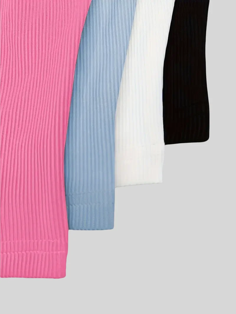 

Women's fitted and versatile solid-color fashion tank top set of four pieces