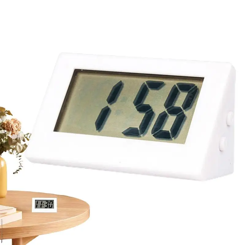 5.5*2.5*3cm Mini Portable Desk Clock Quiet  Display Digital Clock with Date Electronic Table Clock for Student/Car/Bedroom