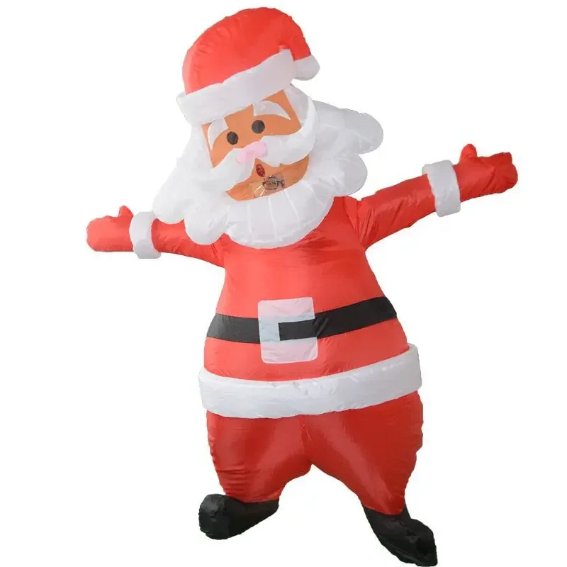 Christmas Naughty Santa Claus Exotic Cosplay Inflatable Party Costumes Adult Inflatable Clothing Funny Props Inflated Garment