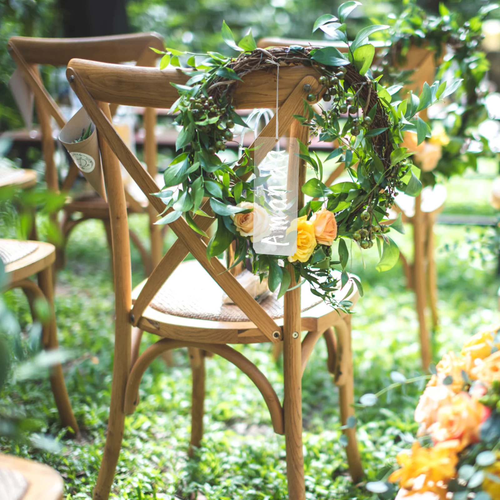 

5 Pcs Reserved Table Signs for Wedding Ceremony and Reception Chair Decor Chairs Seating Label