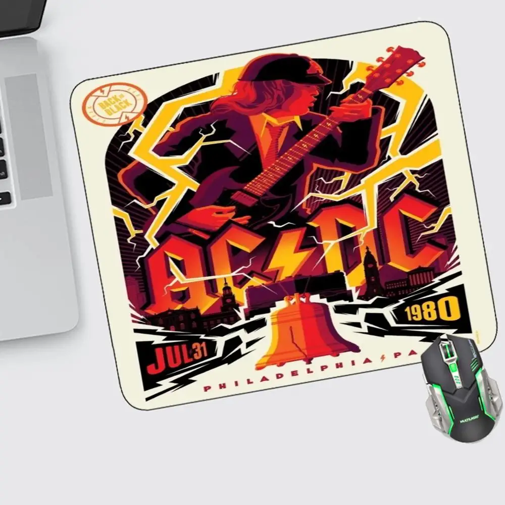 

Rock Band A-AC DC Mouse Pad Small Gaming Accessories Keyboard Computer Offices Desk Mat Pc Gamer Non-slip Rubber Mousepad