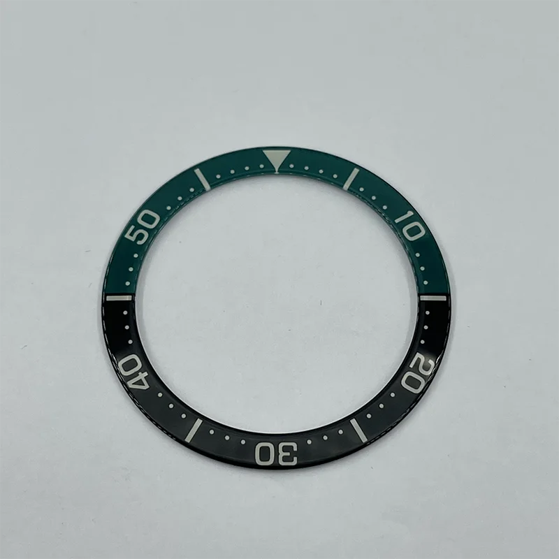 Piezas modificadas de reloj, inserto de bisel de reloj de vidrio luminoso de 40,35/32,51mm, adecuado para caja de reloj de buceo SBDC053