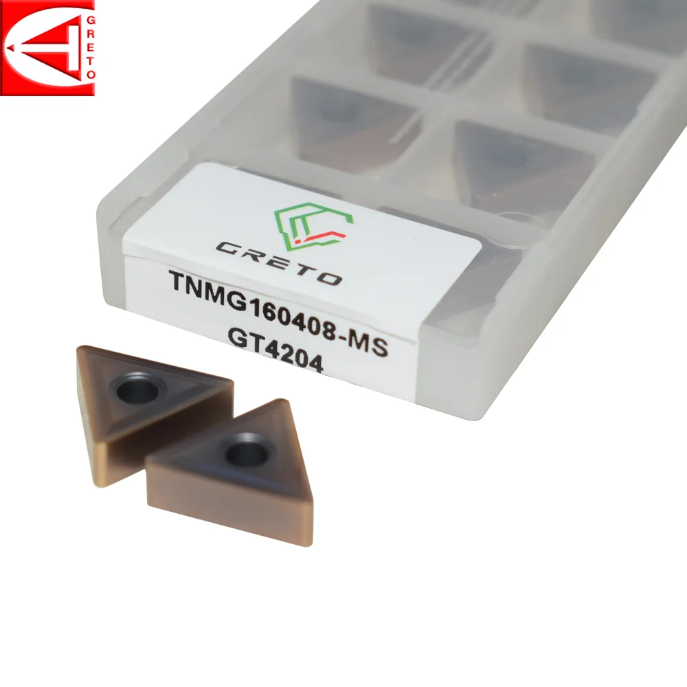 

GRETO TNMG160408-MS GT4204 Cemented Carbide Cutting Turning Tools For Cnc TNMG 160408 MS
