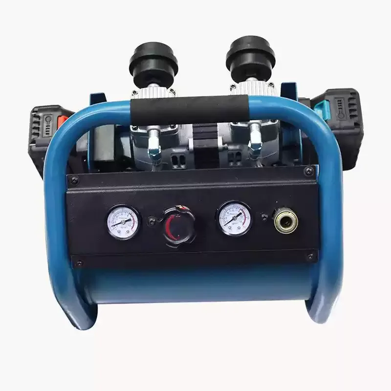 

Wireless Rechargeable Lithium Battery Air Compressor, Dual Pressure Gauge High Power Industrial Portable Inflator Power Tool
