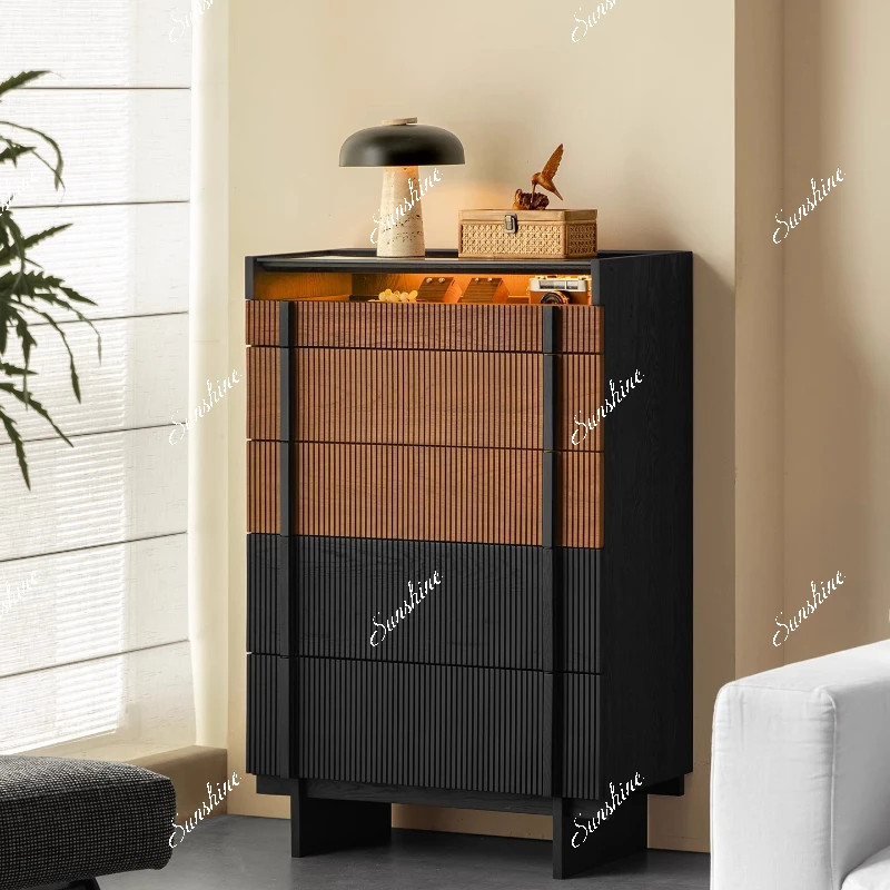 

Solid wood, modern minimalist living room, bedroom, locker, bedside cabinet