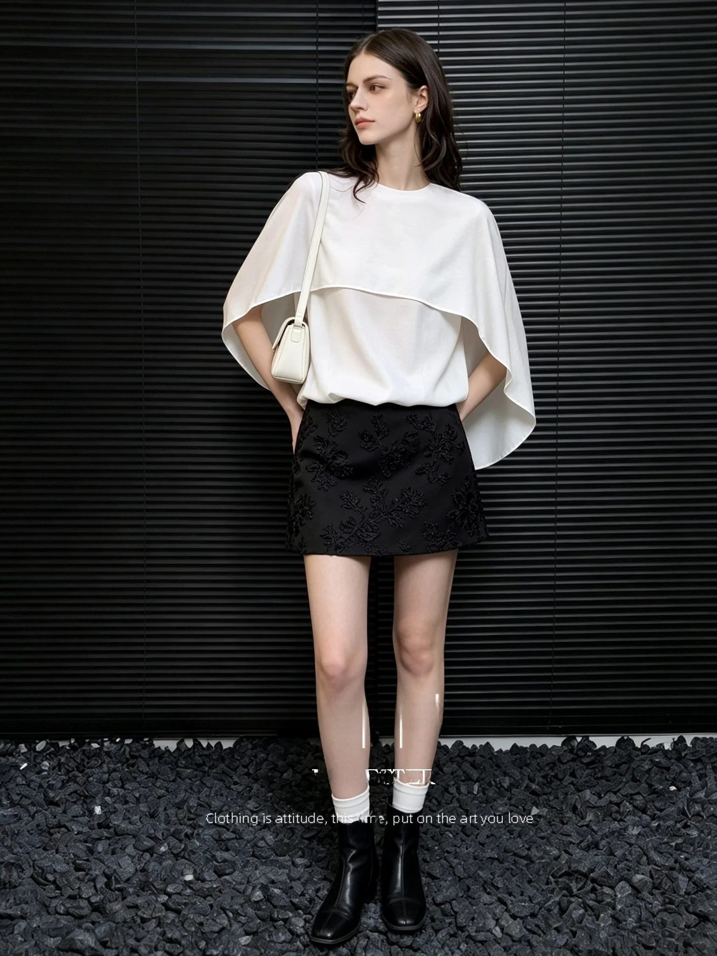 Elegant Cowl Neck Tunic Top Fake Two-Piece Style Autumn Fashion Casual Mood French Style Standard Fit Nylon Rayon Blend