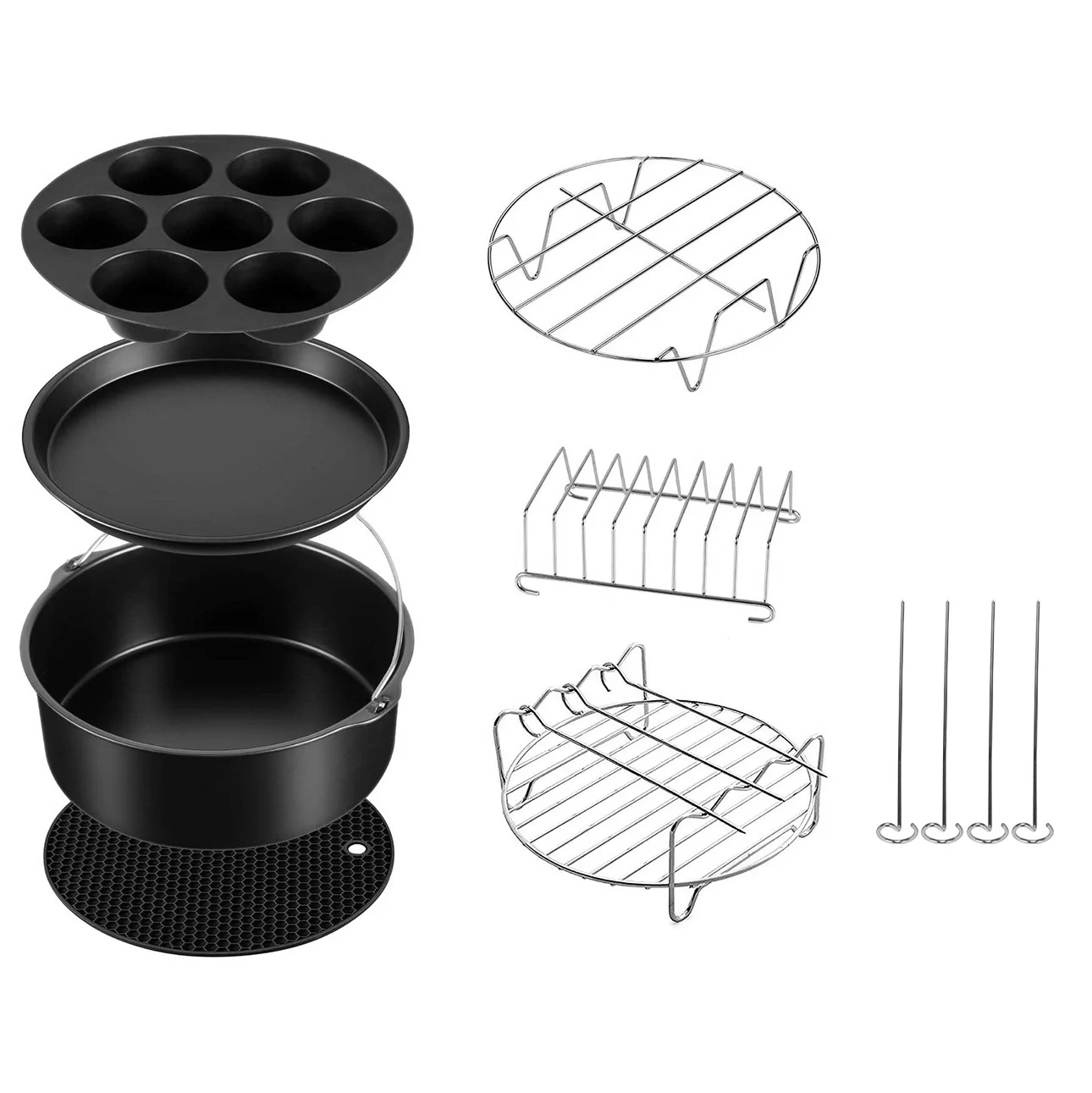 Juego de 7 accesorios para olla a presión, vaporera y freidora de aire compatibles con Ninja Foodi 5 y 6,5 y 8 cuartos OP101,OP301,OP302