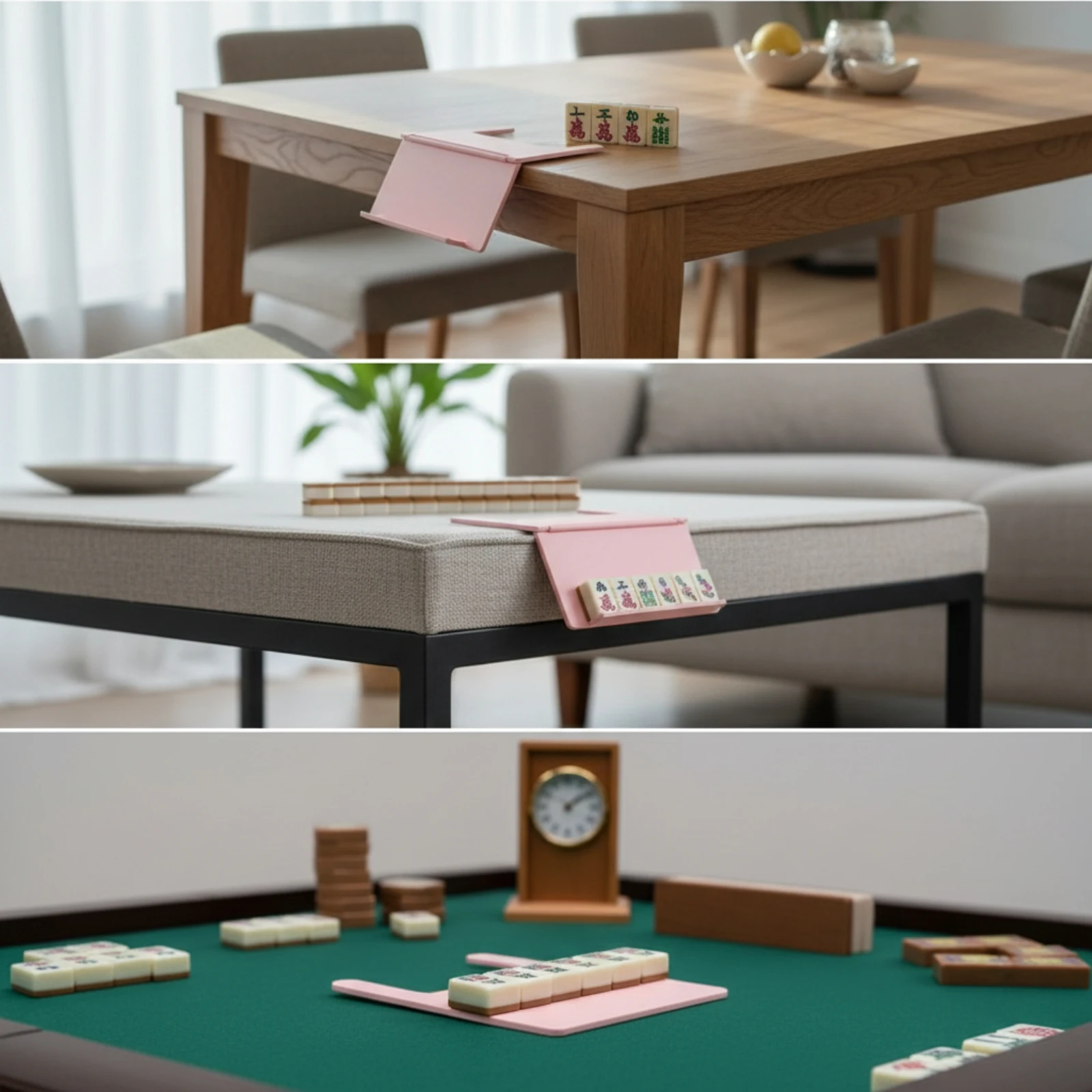 Mahjong Card Holder Compact Mahjong Card Stand Game Accessory Slim-Profile Space-Saving for Travel