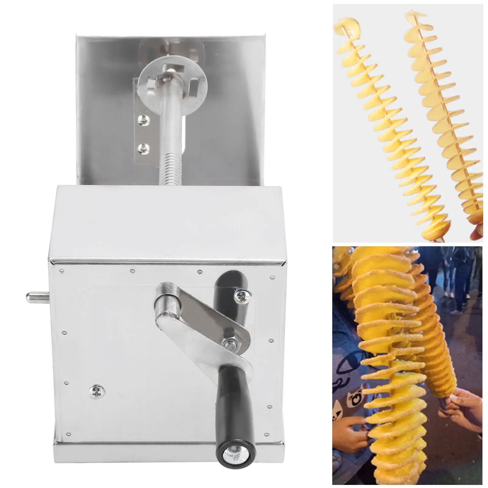 Cortador Manual de patatas de acero inoxidable, máquina cortadora en espiral, accesorios de cocina, herramientas de cocina, cortador de patatas, herramienta para cortar patatas