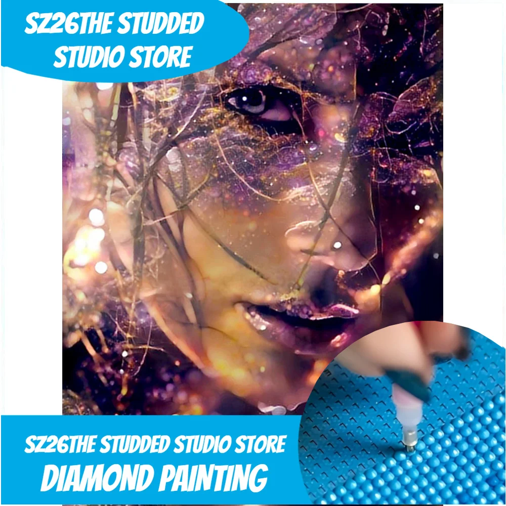 

Sz26The StuddedDiy Алмазная картина Женщина Пейзаж Алмазная вышивка Мозаика Фэнтези Девушка Пейзаж Настенный декор
